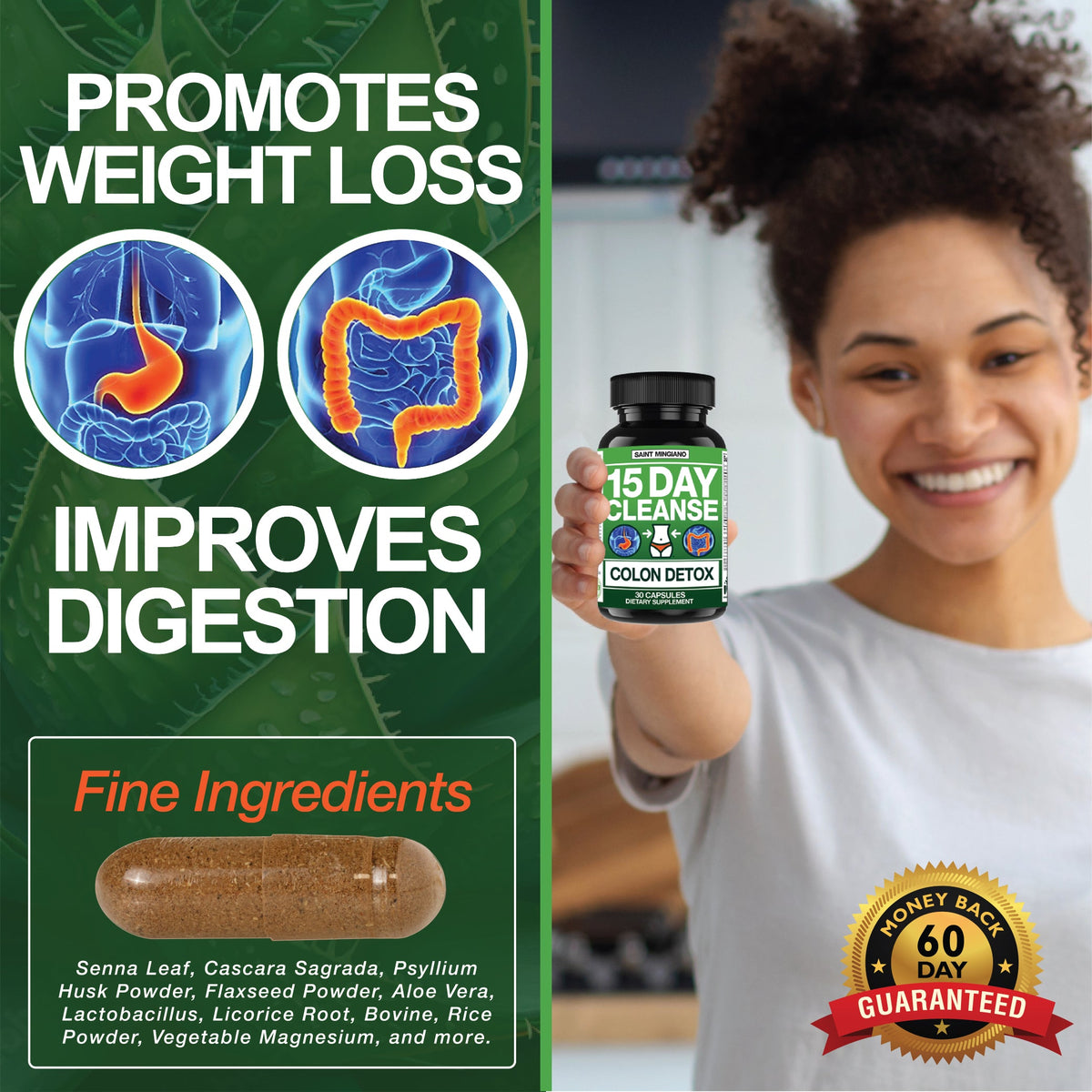 15 Day Cleanse | Colon Detox with Natural Laxative for Constipation & Bloating.